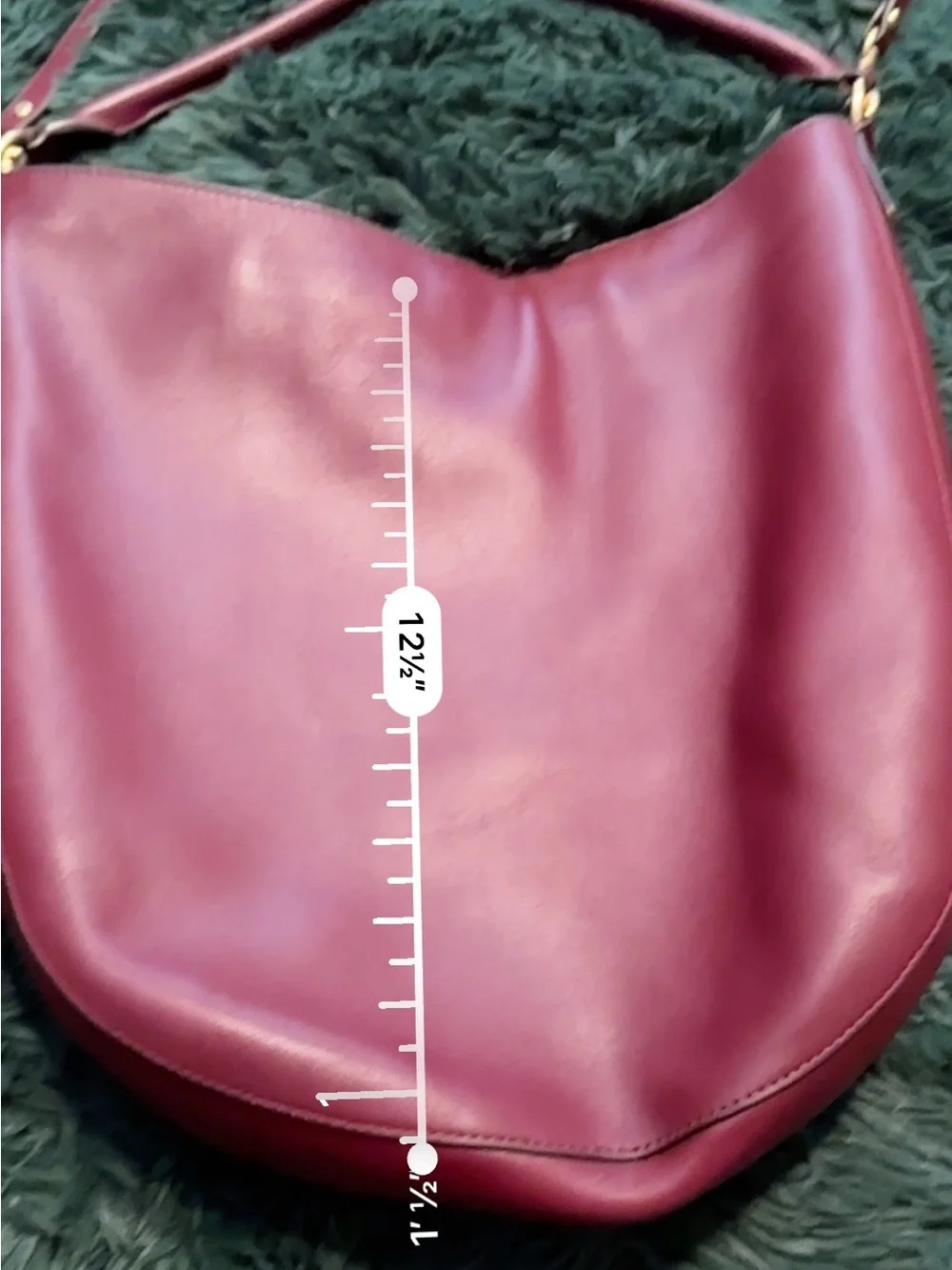 Tory Burch Miller Leather Hobo Bag Port Burgundy Gold Tassel